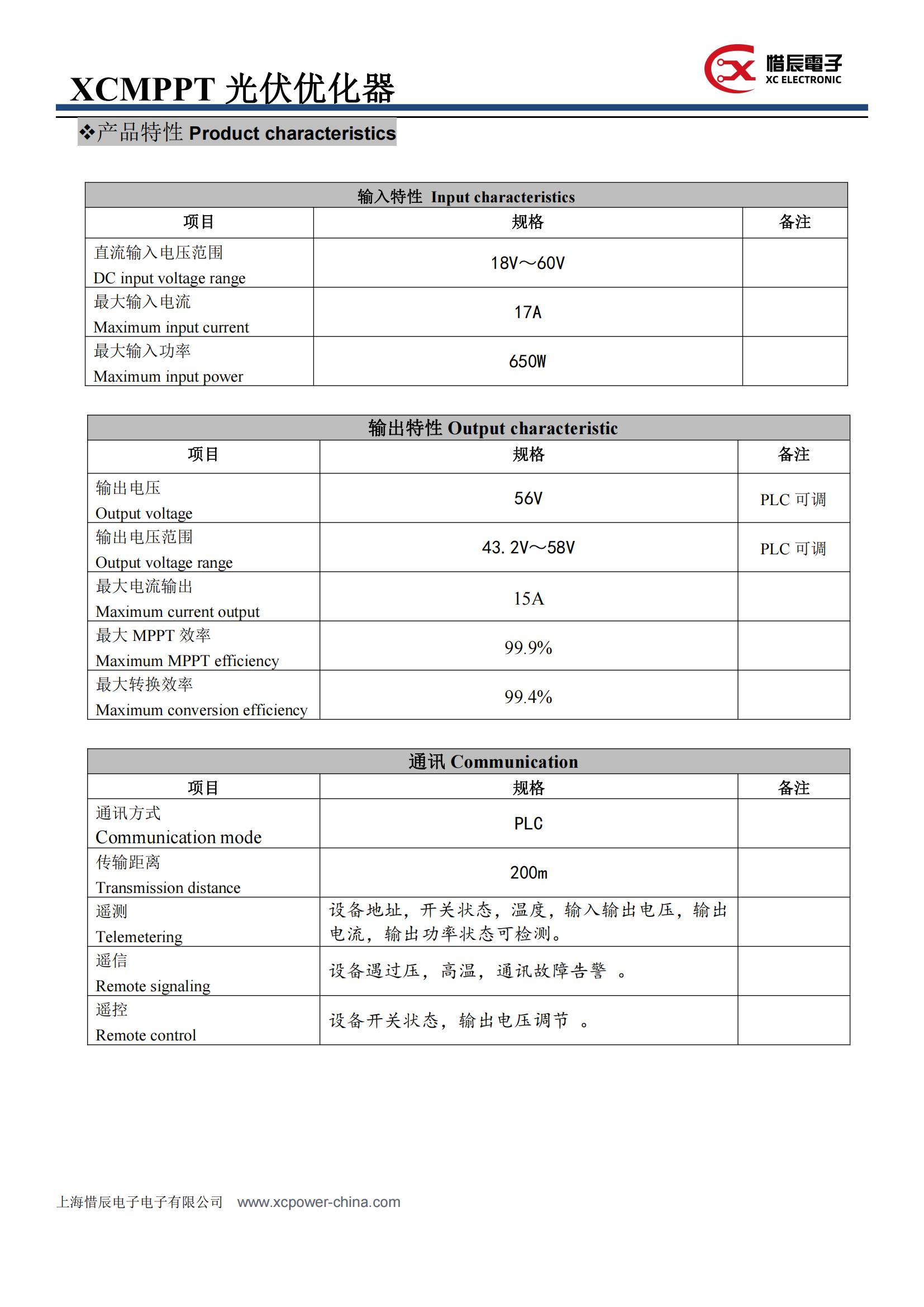 XCMPPT 光伏优化器